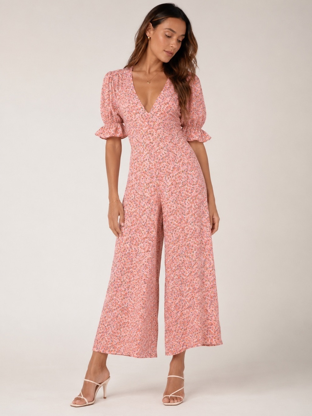 Faithfull The Brand Anka Floral Puff Sleeve Jumpsuit 4